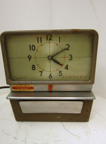 USED Simplex Time Recorder Co  KCF 10R4 Vintage Intermittent Time Clock