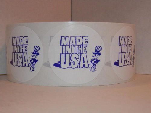 50 made in the usa uncle sam  1 1/2&#034; circle stickers labels for sale