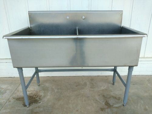 Commercial 2-compartment stainless steel sink #1198 for sale