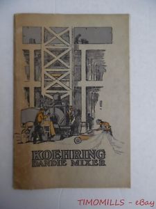 c.1920 Koehring Machine Co. Dandie Mixer Cement Concrete Mixer Catalog Vintage