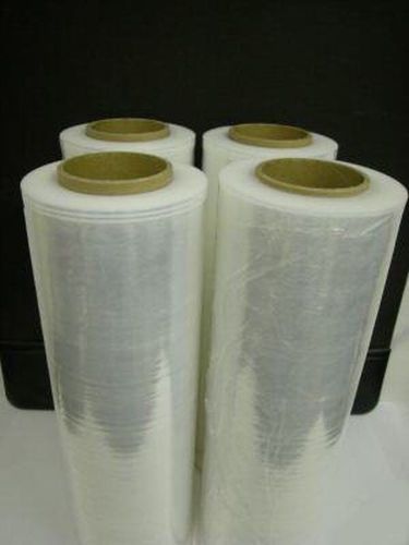 4 rolls hand stretch plastic film shrink pallet wrap 18&#034; x 1500 x 80 ga by ledwh for sale