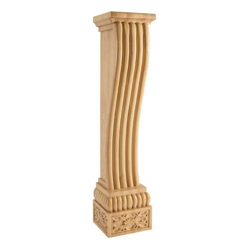 ONE- Solid Wood- Baroque Traditional Fireplace Corbel/Column- 8&#034; x 7&#034; x 36&#034;