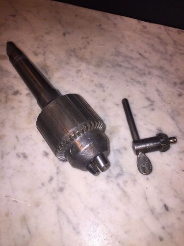 Jacobs 2MT Drill Chuck For Wood Or Metal Lathe In Good Condition #3 Key