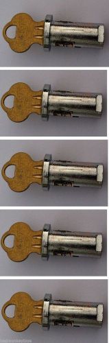 5) new gumball, candy, gum or nut vending machine lock &amp; key combos locks for sale