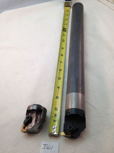 1 used kennametal 1-1/2&#034; carbide boring bar. w/ 2 removable insert head (j161) for sale