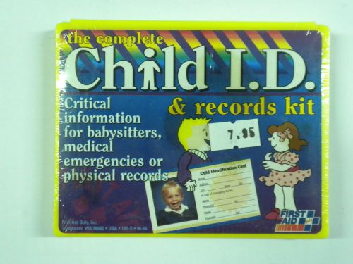 The Complete Child ID &amp; Records Kit w/ Finger Print Record Card*A MUST HAVE* NEW