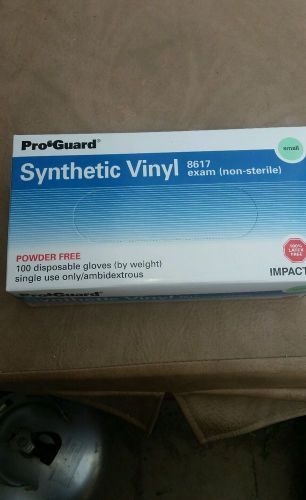 Powder-free synthetic vinyl examination gloves small (100 per BOX) by Pro Guard