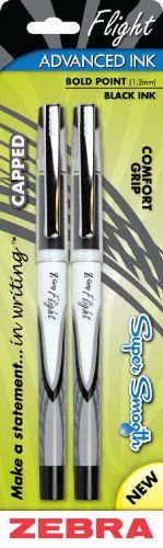 Zebra Pen Z-Grip Flight Stick Smooth Advanced Ink Low Viscosity 1.2mm Black