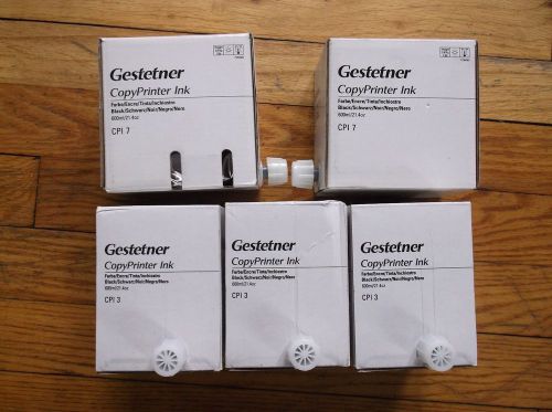 5 GENUINE Gestetner BLACK Duplicator Ink for Ricoh DX3340 DX3343 JP1230 Lanier