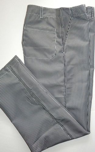 New Unisex PST Style 207 Black and White Chef Pants w/ Snap-Grip Closure
