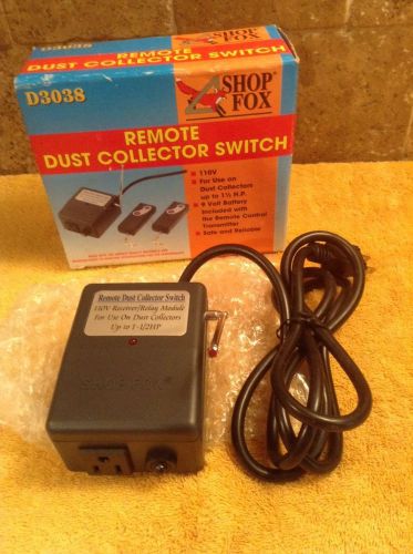 SHOP FOX Remote Dust Collector Switch D3038 110v Receiver Only Up To 1 1/2HP NEW