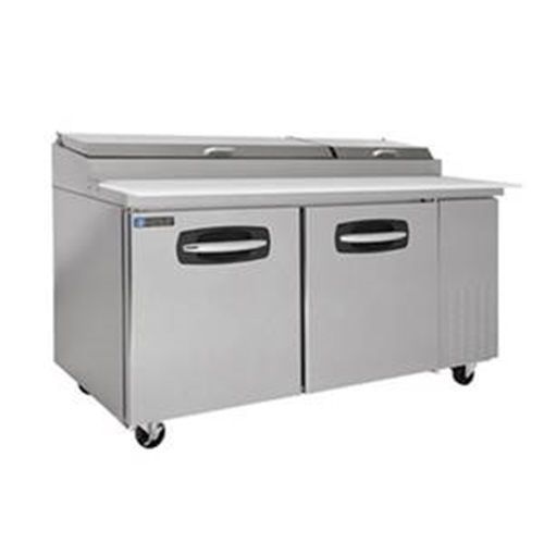 MasterBilt MBPT67-002 Fusion™ Refrigerated Pizza Prep Table two-section 17.8...