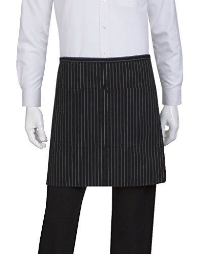 Chef works f28-bwp-0 pinstripe half bistro apron for sale