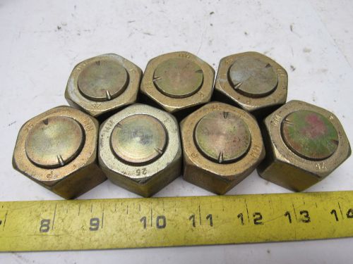 Hydraulic fitting 2pc nut &amp; cap 1&#034; -16 jic (1-5/16-12 thread ) lot of 7 for sale