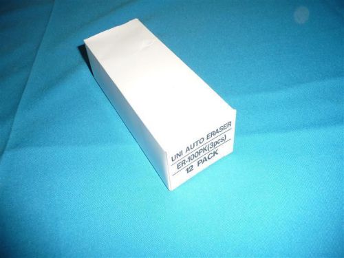 Lot 144packs (3pcs/pack) UNI ER-100PK Auto Eraser New Open Box
