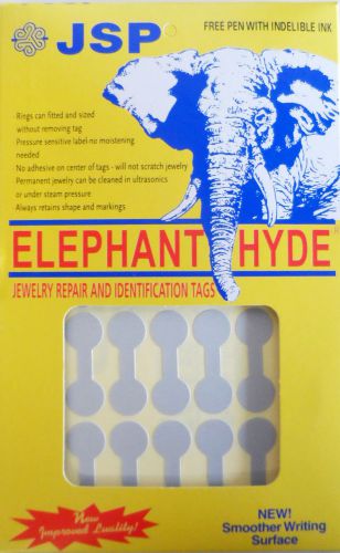 ELEPHANT-HYDE JEWELERS PRICE TAGS SILVER 1000 tags with indelible pen (ta72)