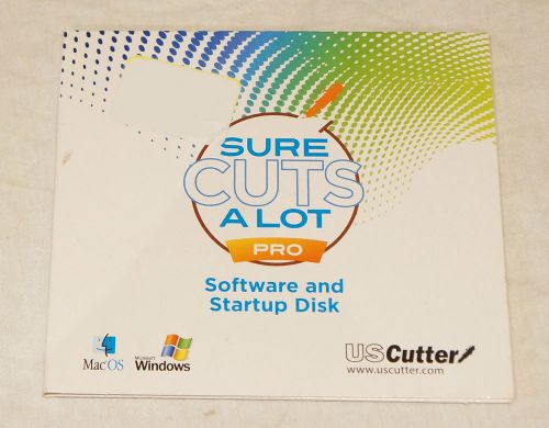 Uscutter sure cuts a lot pro software + startup disk for mac &amp; windows for sale