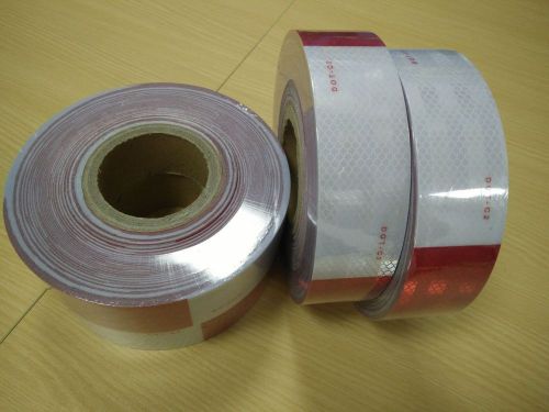 40&#039; Foot Roll DOT C2 REFLECTIVE CONSPICUITY BUY TAPE RED WHITE FREE SHIPPING BUY