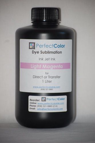 Lt Magenta - Perfect Color Dye Sub (Dye Sublimation) 1 Liter Ink Bottle Epson DX
