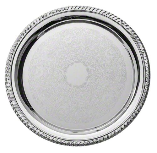 American Metalcraft STRD210 Affordable Elegance Round Serving Trays, 10-Inch, Ch