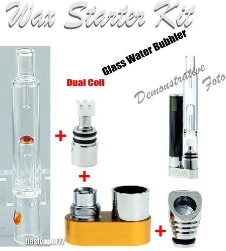 Glass water bubbler atomizer vaporizer dual coil ago atmos rx snoop dogg g ih. for sale