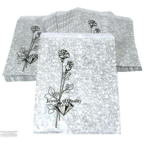 200 Silver Color Paper Gift Bags 8 1/2&#034; x 11&#034;