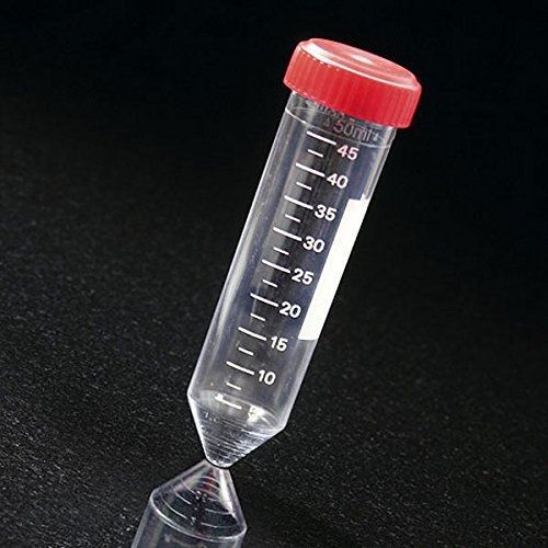 Globe Scientific 6254 Polystyrene Centrifuge Tube with Attached Red Screw Cap,
