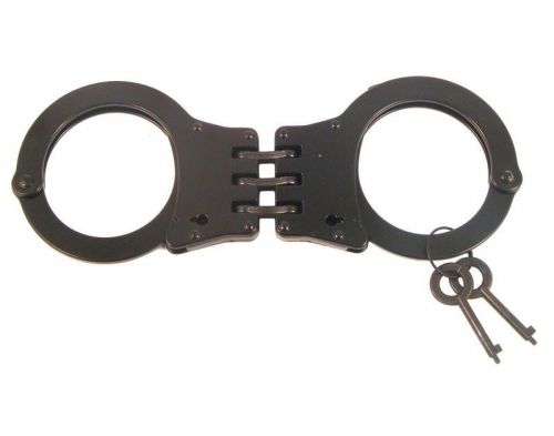 Hinged police style handcuffs double lock professional grade for sale