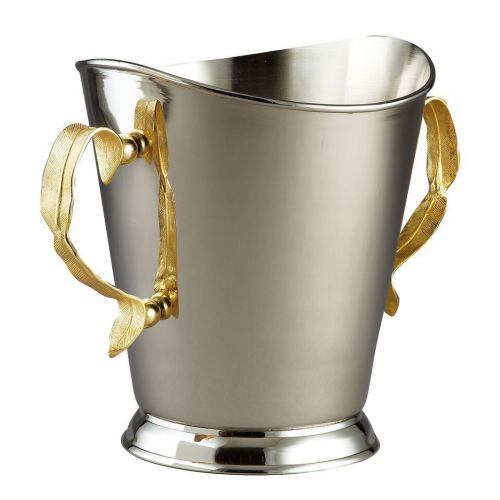 Gold Leaf Silver Champagne Ice Bucket Buffet Party Catering Wedding Tabletop NEW