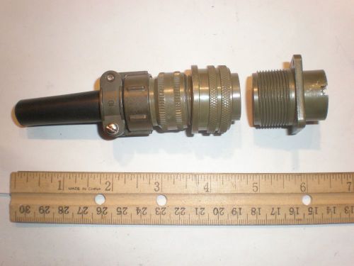 NEW - MS3106A 18-1S (SR) with Bushing and MS3102A 18-1P - 10 Pin Mating Pair