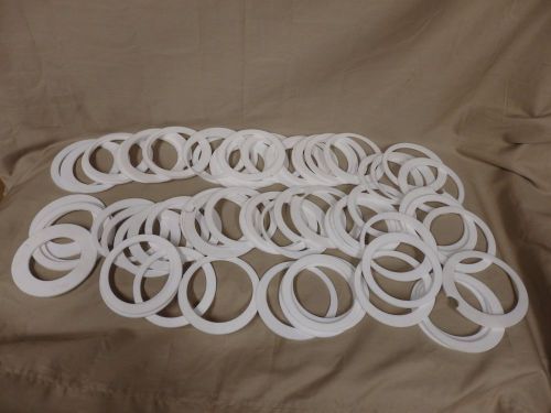 Lot of 5 pounds of teflon discs 4 3/4&#034; diameter 1/8&#034; thickness centers cut (e6) for sale