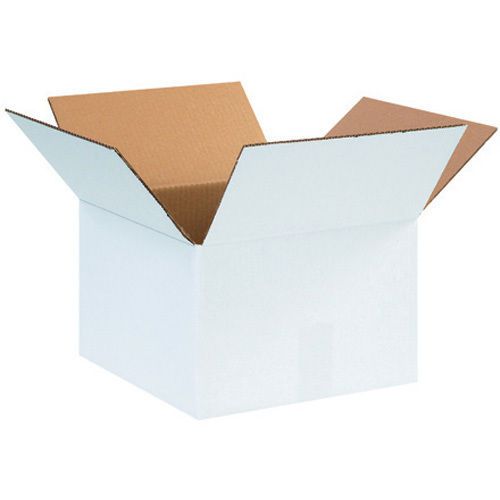 White Corrugated Cardboard 12&#034; x 12&#034; x 8&#034; Shipping Storage Boxes (Bundle of 25)