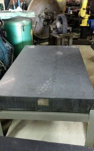 Granite surface plate with heavy metal stand 3ft x 5ft. for sale