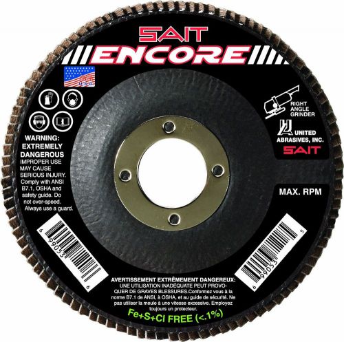 United abrasives sait 71226 type 27 encore flap disc 5-inch x 7/8-inch z 40x ... for sale