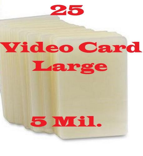 (25) 4-1/4 x 6-1/4 Laminating Pouches Sheets Photo Video Card, 5 Mil