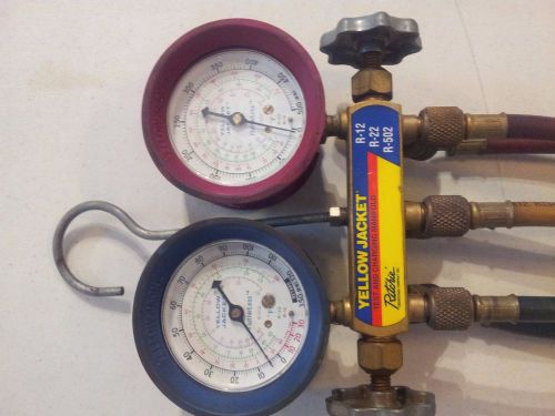 Yellow jacket 2 valve test and charging manifold r-12, r-22, r-502 for sale