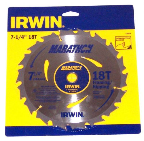 Irwin 14028 Marathon 7-1/4&#034; x 18T Framing/Ripping Blade