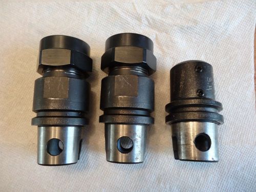 Kennametal KM50 3 piece Tool lot. Two COLLET CHUCKS AND one 3/8&#034; Tool holder.