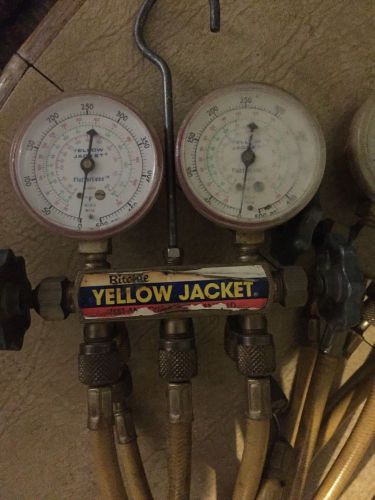 Yellow jacket manifold refrigerant gauges 2 sets for sale
