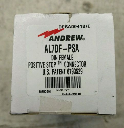 7-16 din female positive stop™ for 1-5/8 in cable new in box for sale