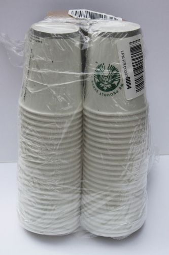 Starbucks 50 disposable paper cups with lids and sleeves 12 oz for sale
