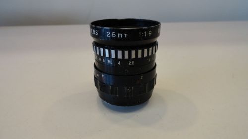 Lens 18: Soligor 25mm 1:1.9 TV Lens Television Lens