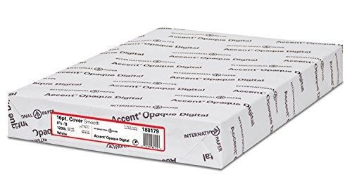 Accent Opaque Digital Cover White Smooth, 120 lb, 8.5&#034; x 11&#034;, 150 Sheets per