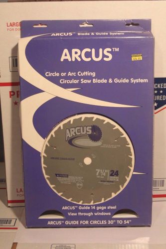 ARCUS Circle or Arc Cutting Circular Saw Blade &amp; Guide System NIB-7.25&#034; Carbide