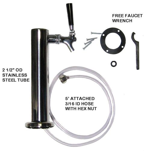 Single faucet 2 1/2&#034; draft beer tower - d4740sk for sale