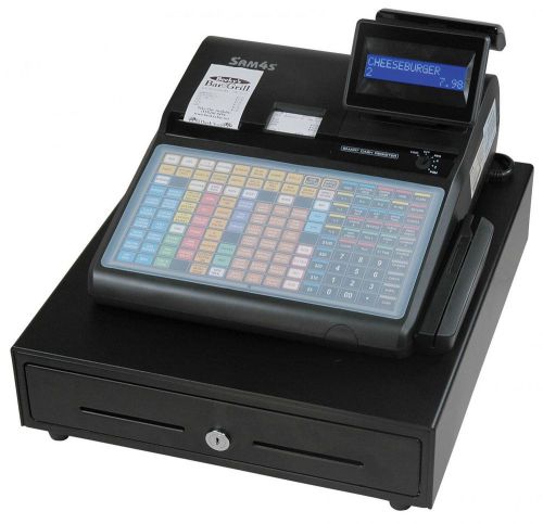 Sam4s Er-940 100 Dept. Food Service Thermal Cash Register With Flat Keyboard.
