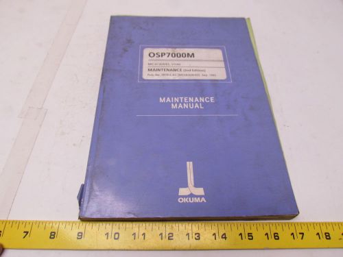 Okuma OSP7000M MC-H Series VH40 Maintenance Manual Book 2nd Edition