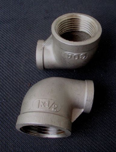 STAINLESS STEEL ELBOW 90 REDUCER 1&#034; - 1/2&#034; NPT PIPE RE-100-050