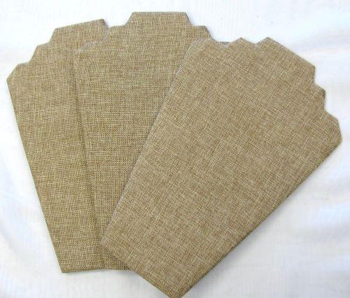 Wholesale Lot 3 Neutral Color Burlap Necklace Easel Display 12 1/2 &#034; by 8 1/4 &#034;