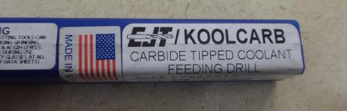 CJT KOOLCARB Carbide Tipped Coolant Feeding Drill  Size 9/32-NEW